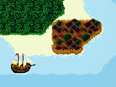 Ship next to a port example